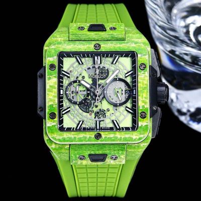 HUBLOT Square Bang Unico Light green Replica Watch
